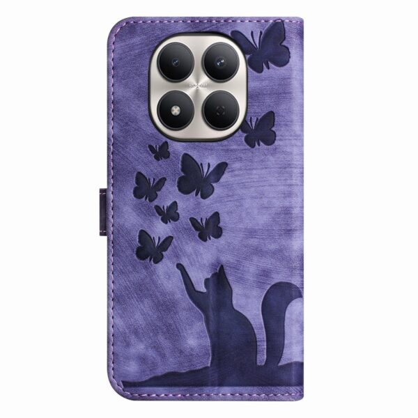 Xiaomi Redmi Note 15 Pro+ 5G Butterfly Cat Embossing Flip Leather Purple-Θήκη Βιβλίο