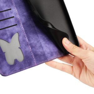 Xiaomi Redmi Note 15 Pro+ 5G Butterfly Cat Embossing Flip Leather Purple-Θήκη Βιβλίο