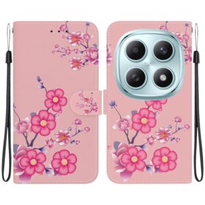 Xiaomi Redmi Note 15 4G / 5G/ Poco M8 5G Crystal Texture Colored Leather Cherry Blossoms Drawing-Θήκη Βιβλίο