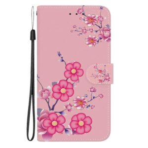 Xiaomi Redmi Note 15 4G / 5G/ Poco M8 5G Crystal Texture Colored Leather Cherry Blossoms Drawing-Θήκη Βιβλίο