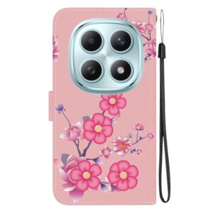 Xiaomi Redmi Note 15 4G / 5G/ Poco M8 5G Crystal Texture Colored Leather Cherry Blossoms Drawing-Θήκη Βιβλίο