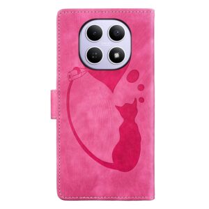 Xiaomi Redmi Note 15 4G / 5G Pen Heart Cat Embossed Leather Pink-Θήκη Βιβλίο