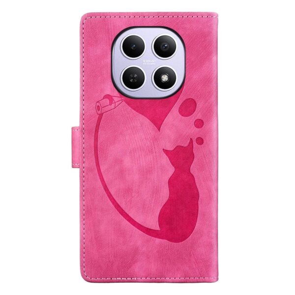 Xiaomi Redmi Note 15 4G / 5G Pen Heart Cat Embossed Leather Pink-Θήκη Βιβλίο