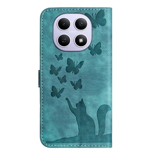 Xiaomi Redmi Note 15 4G / 5G Butterfly Cat Embossing Flip Leather Wathet-Θήκη Βιβλίο