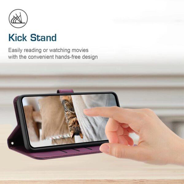 Xiaomi Redmi Note 15 5G / 4G Embossed Kitten Leather with Lanyard Wine Red-Θήκη Βιβλίο