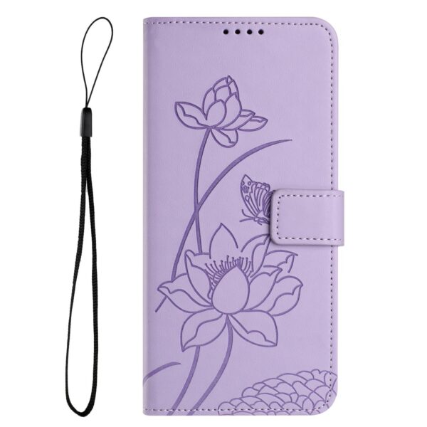 Xiaomi Redmi Note 15 Pro 4G Lotus Embossed Leather with Lanyard Purple-Θήκη Βιβλίο Xiaomi Redmi Note 15 Pro 4G Lotus Embossed Leather with Lanyard Purple-Θήκη Βιβλίο