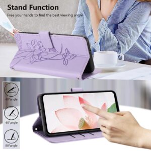 Xiaomi Redmi Note 15 Pro 4G Lotus Embossed Leather with Lanyard Purple-Θήκη Βιβλίο