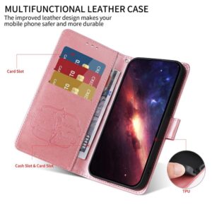 Xiaomi Redmi Note 15 Pro 4G Embossed Butterfly Flowers Leather Rose Gold-Θήκη Βιβλίο