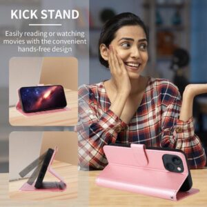 Xiaomi Redmi Note 15 Pro 4G Embossed Butterfly Flowers Leather Rose Gold-Θήκη Βιβλίο