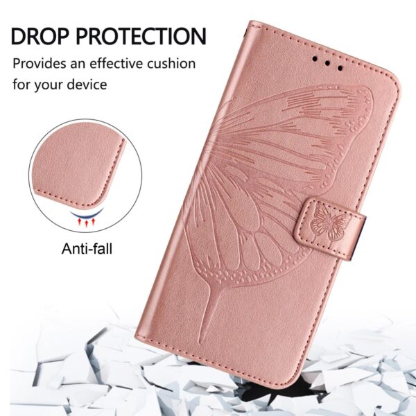 Xiaomi Redmi Note 15 Pro 5G Embossed Butterfly Leather Rose Gold-Θήκη Βίβλιο
