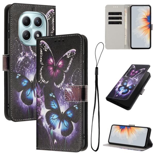 Xiaomi Redmi Note 15 5G / 4G Color Pattern Leather Two Butterflies Drawing-Θήκη Βιβλίο