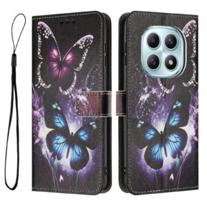 Xiaomi Redmi Note 15 5G / 4G Color Pattern Leather Two Butterflies Drawing-Θήκη Βιβλίο