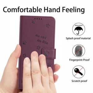 Xiaomi Redmi Note 15 Pro 5G Embossed Kitten Leather with Lanyard Wine Red-Θήκη Βιβλίο