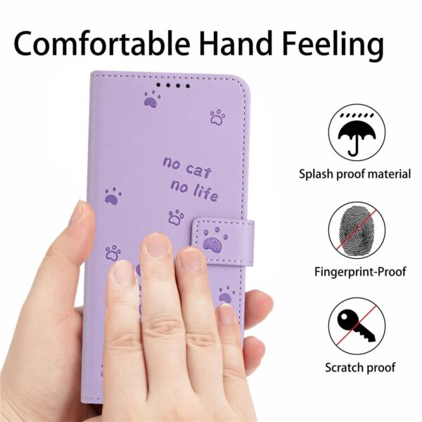 Xiaomi Redmi Note 15 Pro 5G Embossed Kitten Leather with Lanyard Purple-Θήκη Βιβλίο