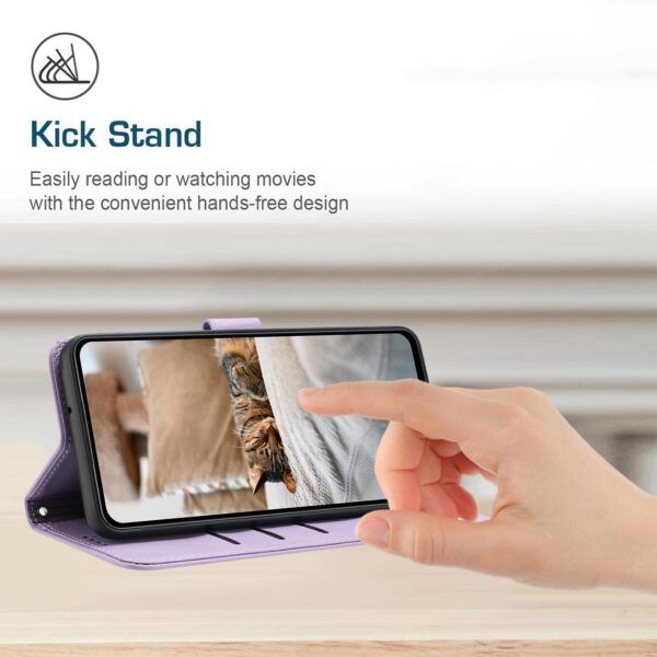 Xiaomi Redmi Note 15 Pro 5G Embossed Kitten Leather with Lanyard Purple-Θήκη Βιβλίο