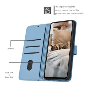 Xiaomi Redmi Note 15 Pro 5G Embossed Kitten Leather with Lanyard Blue-Θήκη Βιβλίο