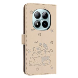 Xiaomi Redmi Note 15 Pro 5G Embossed Kitten Leather with Lanyard Beige-Θήκη Βιβλίο