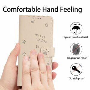 Xiaomi Redmi Note 15 Pro+ 5G Embossed Kitten Leather with Lanyard Beige-Θήκη Βιβλίο