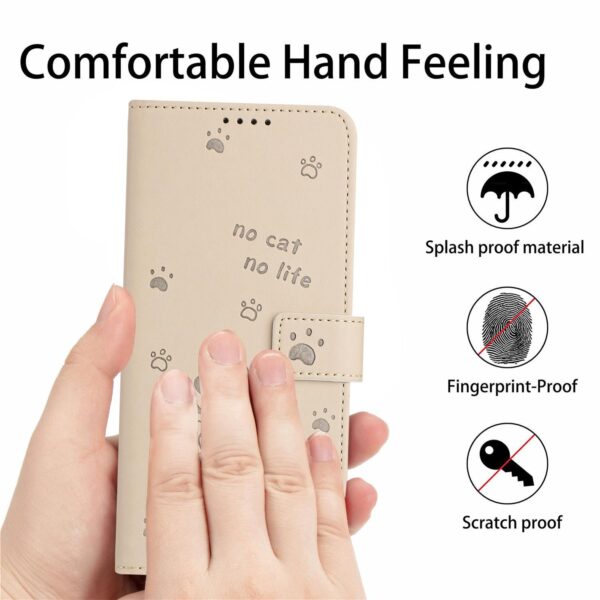 Xiaomi Redmi Note 15 Pro+ 5G Embossed Kitten Leather with Lanyard Beige-Θήκη Βιβλίο