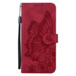 Xiaomi Redmi Note 15 Pro+ 5G Retro Skin Feel Butterflies Embossing Horizontal Flip Leather Red-Θήκη Βιβλίο