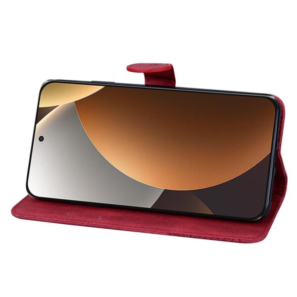 Xiaomi Redmi Note 15 Pro+ 5G Retro Skin Feel Butterflies Embossing Horizontal Flip Leather Red-Θήκη Βιβλίο