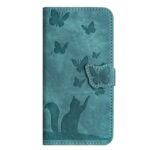 Xiaomi Redmi Note 15 Pro+ 5G Butterfly Cat Embossing Flip Leather Wathet-Θήκη Βιβλίο