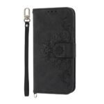 Xiaomi Redmi Note 15 Pro 4G Skin Feel Flowers Embossed Wallet Leather Black-Θήκη Βιβλίο