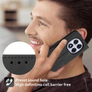 Xiaomi Redmi Note 15 Pro 4G Skin Feel Flowers Embossed Wallet Leather Black-Θήκη Βιβλίο