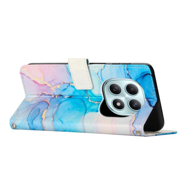 Xiaomi Redmi Note 15 5G / 4G Painted Marble Pattern Leather Pink Green-Θήκη Βιβλίο