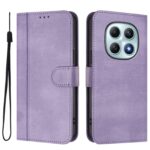 Xiaomi Redmi Note 15 5G / 4G / Poco M8 5G Line Splicing Buckle Retro Leather Purple-Θήκη Βιβλίο