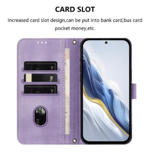 Xiaomi Redmi Note 15 5G / 4G / Poco M8 5G Line Splicing Buckle Retro Leather Purple-Θήκη Βιβλίο
