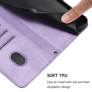 Xiaomi Redmi Note 15 5G / 4G / Poco M8 5G Line Splicing Buckle Retro Leather Purple-Θήκη Βιβλίο