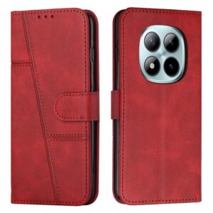 Xiaomi Redmi Note 15 Pro 5G Stitching Calf Texture Buckle Leather Red-Θήκη Βιβλίο