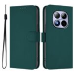 Xiaomi Redmi Note 15 Pro 5G Skin Feel Solid Color Leather with Lanyard Dark Green-Θήκη Βιβλίο