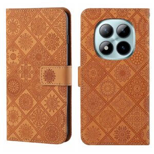 Xiaomi Redmi Note 15 Pro 5G Ethnic Style Embossed Pattern Leather Brown-Θήκη Βιβλίο