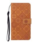 Xiaomi Redmi Note 15 Pro 5G Ethnic Style Embossed Pattern Leather Brown-Θήκη Βιβλίο
