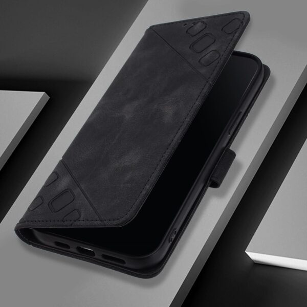Xiaomi Redmi Note 15 Pro+ 5G Skin-feel Embossed Leather Black-Θήκη Βιβλίο
