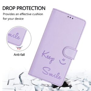 Xiaomi Redmi Note 15 Pro 5G Smile Embossing RFID Leather Light Purple-Θήκη Βιβλίο