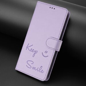 Xiaomi Redmi Note 15 4G / 5G Smile Embossing RFID Leather Light Purple-Θήκη Βιβλίο