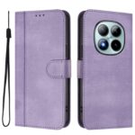 Xiaomi Redmi Note 15 Pro+ 5G /Poco M8 Pro 5G Line Splicing Buckle Retro Leather Purple-Θήκη Βιβλίο