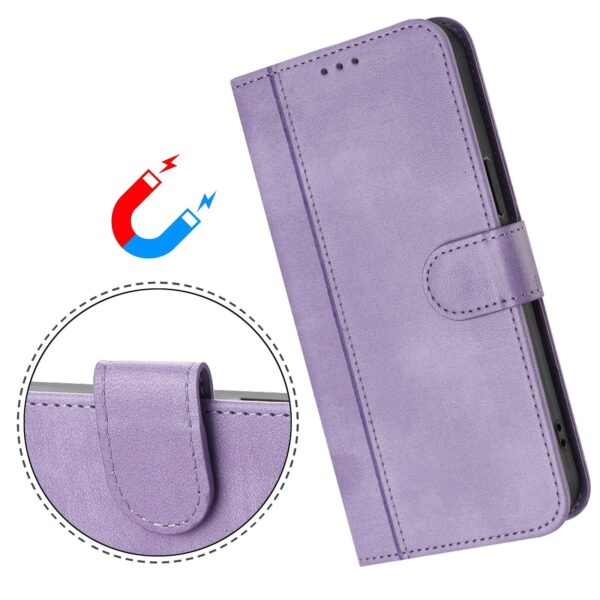 Xiaomi Redmi Note 15 Pro+ 5G /Poco M8 Pro 5G Line Splicing Buckle Retro Leather Purple-Θήκη Βιβλίο
