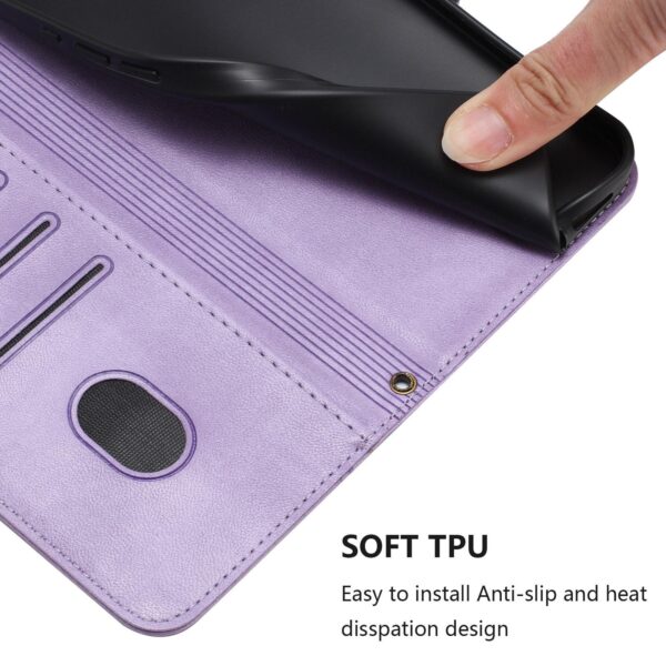 Xiaomi Redmi Note 15 Pro+ 5G /Poco M8 Pro 5G Line Splicing Buckle Retro Leather Purple-Θήκη Βιβλίο