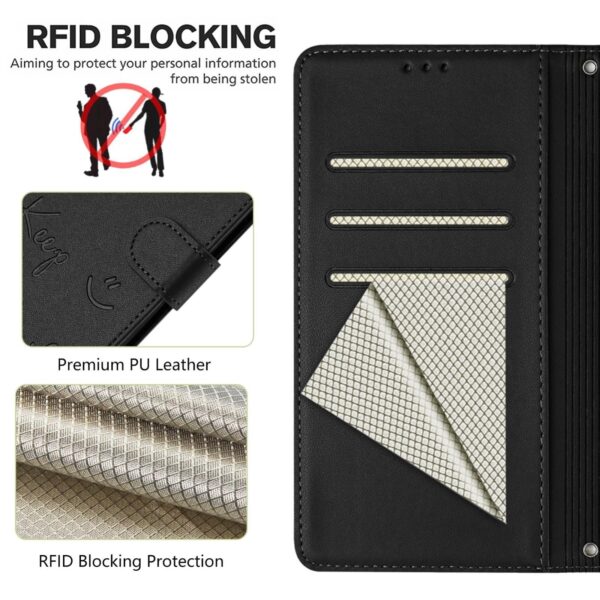 Xiaomi Redmi Note 15 4G / 5G Smile Embossing RFID Leather Black-Θήκη Βιβλίο