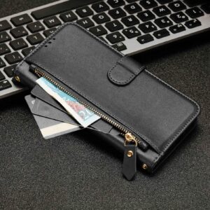 Xiaomi Redmi Note 15 Pro 5G Multi-Card Slots Zipper Wallet Leather Black-Θήκη Βιβλίο