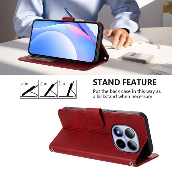 Xiaomi Redmi Note 15 Pro 5G Litter Panda Embossing RFID Leather with Lanyard Wine Red-Θήκη Βιβλίο