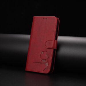 Xiaomi Redmi Note 15 Pro 5G Litter Panda Embossing RFID Leather with Lanyard Wine Red-Θήκη Βιβλίο