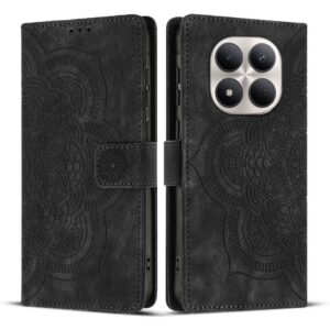 Xiaomi Redmi Note 15 Pro+ 5G Mandala Embossed Retro Frosted Leather Black-Θήκη Βιβλίο