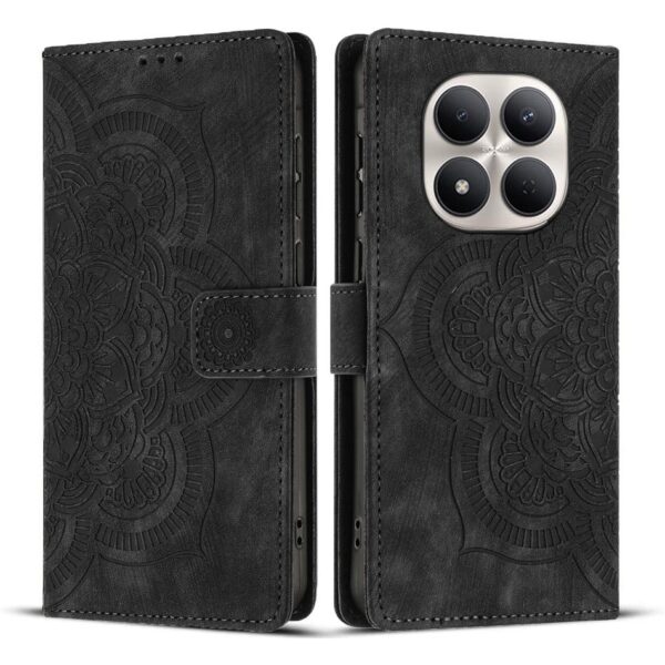 Xiaomi Redmi Note 15 Pro+ 5G Mandala Embossed Retro Frosted Leather Black-Θήκη Βιβλίο