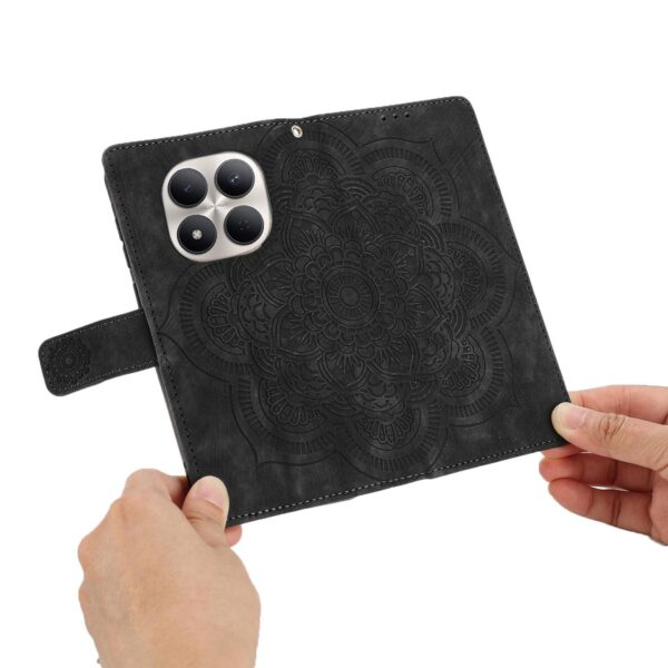 Xiaomi Redmi Note 15 Pro+ 5G Mandala Embossed Retro Frosted Leather Black-Θήκη Βιβλίο