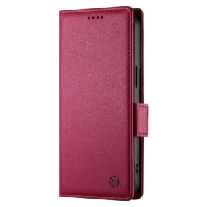 Xiaomi Redmi Note 15 Pro 4G Side Buckle Magnetic Frosted Leather Wine Red-Θήκη Βιβλίο